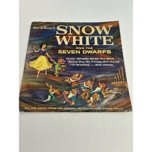 Vintage Disney Snow White & Seven Dwarfs Soundtrack Vinyl Disneyland Record